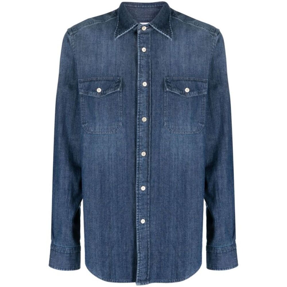 Boglioli Men's Denim Button-Down Shirt